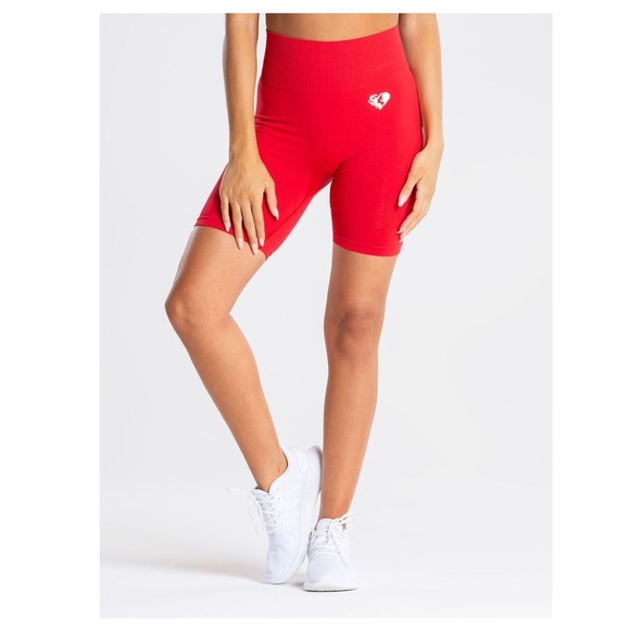 Women’s Best Power Seamless Cycling Shorts Red - Picture 2 of 9